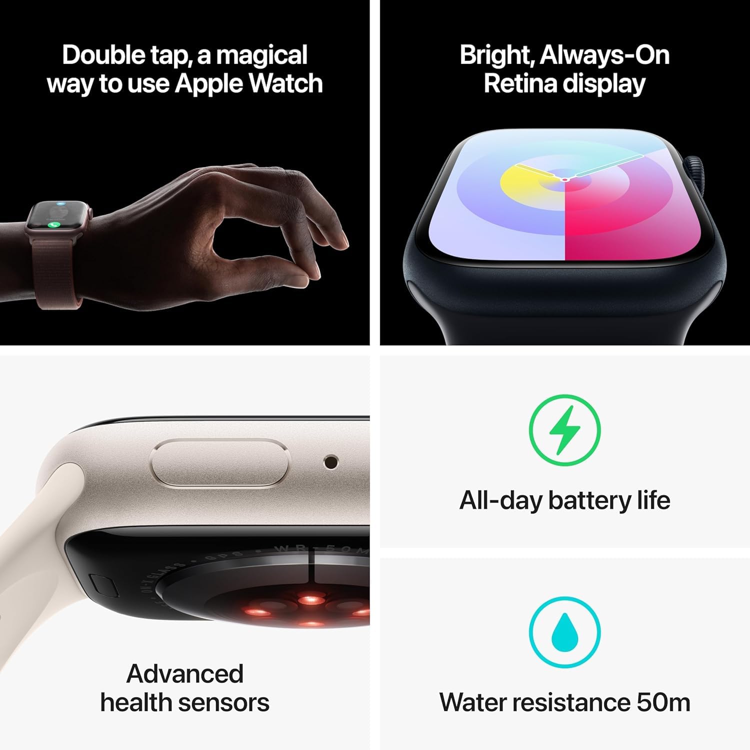 Apple Watch Series 9 [GPS 41mm] Smartwatch with Pink Aluminum Case
